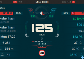 Eurotruck Simulator 2 Dashboard skin screenshot